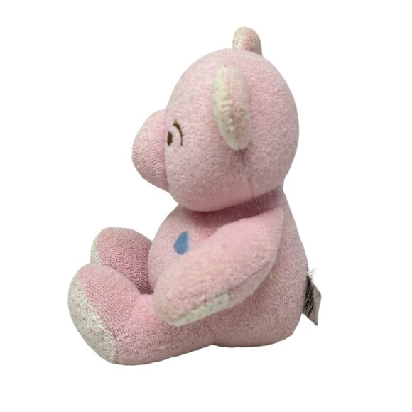 KinderGund Rattle Teddy Bear Pink Polka Dot Feet Stuffed Animal Embroidered Eyes - Picture 4 of 11